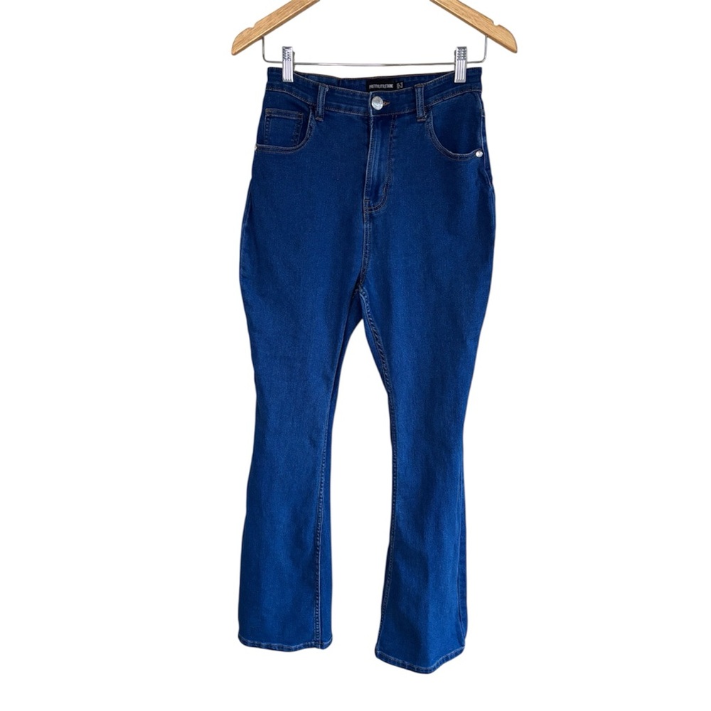 High-Rise Dark Blue Women’s Flare Jeans‎